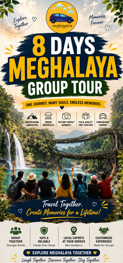 Meghalaya 8 Days Group Tour Package